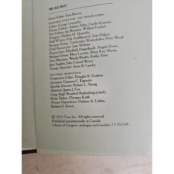 The Old West Ser.: The Trailblazers by Bil Gilbert (1973, Hardcover) - Picture 5 of 7